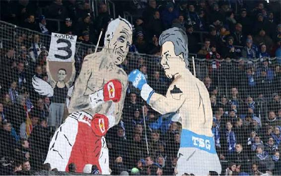 Mateschitz Hopp Vereins-Mäzene Fanplakat Hoffenheim Leipzig 2017